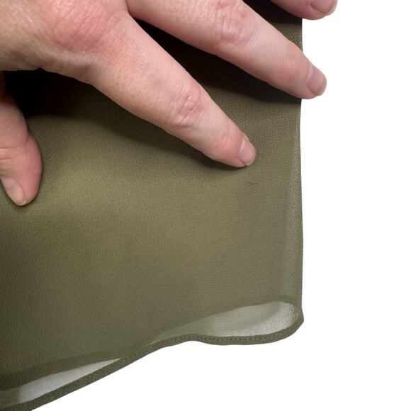 NWT Banana Republic Tigers Eye Green Strappy Midi Dress Size 10 Spaghetti Strap - Picture 10 of 15